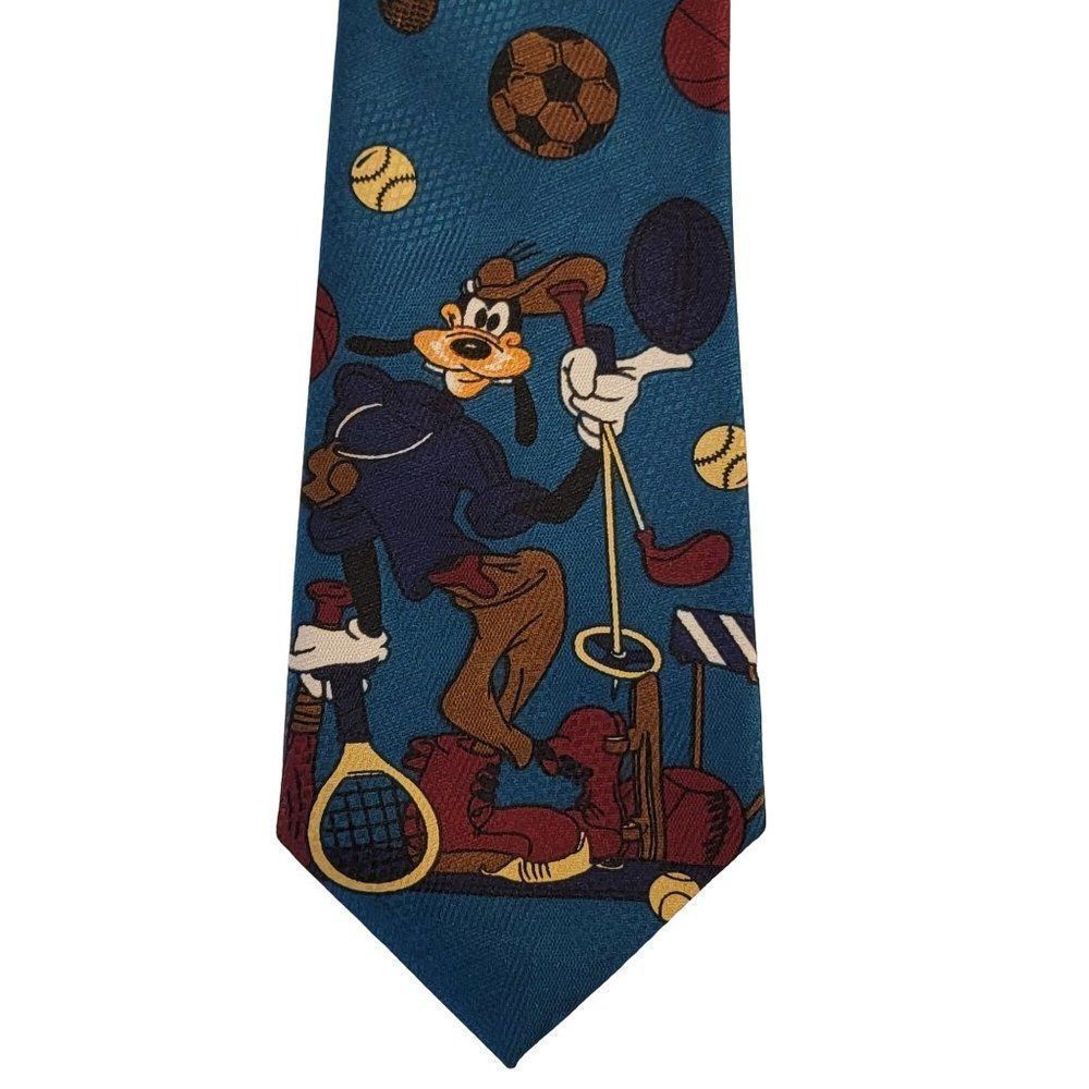 Gold Stan Hand Made‎ Goofy Sports Mens Neck Tie Balls Golf Basketball Baseball